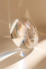 glass floating organic forms plastic rainbow object