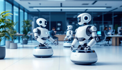 Futuristic Office: Autonomous Robots Enhancing Workplace Efficiency