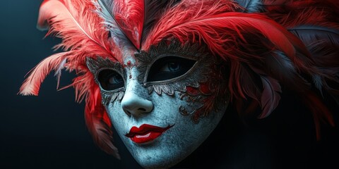 A luxurious black and gold masquerade mask with ornate designs and feathers, highlighting elegance and mystery.