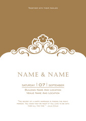 Design and layout of wedding invitation
