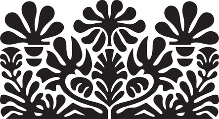 groovy floral botanical black background in trendy naive retro hippie 60s 70s style | Groovy abstract flower posters | Floral doodle patterns | silhouette abstract wavy flower | Vector in simple