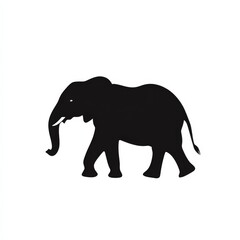 Fototapeta premium silhouette of an elephant walking