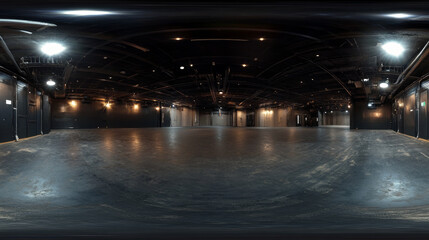 dark empty abstract hall studio full 360 degree envitonment map panorama 3d render illustration hdri hdr vr