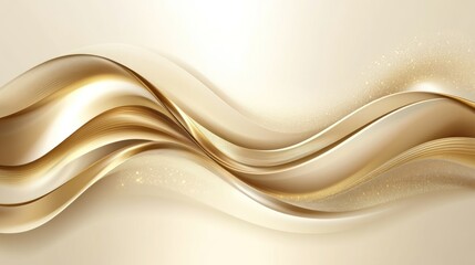 Obraz premium Abstract gold and beige wave background.