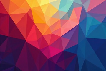 Geometric blocks in spectrum hues, sharp lines create depth , modern, mosaic