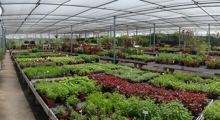 Vibrant Greenhouse Plants Nursery Garden Center