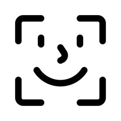 face id line icon
