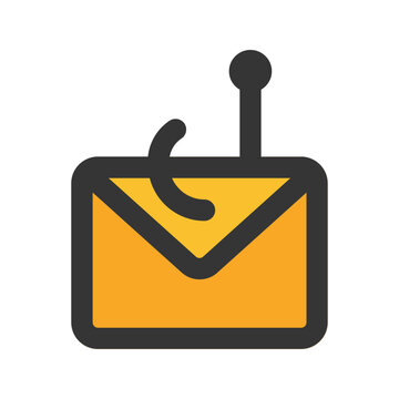 yellow envelope phishing hook icon clip art preview