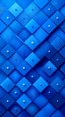 Unique blue geometric patterns create a visually captivating abstract design ideal for backgrounds or digital art