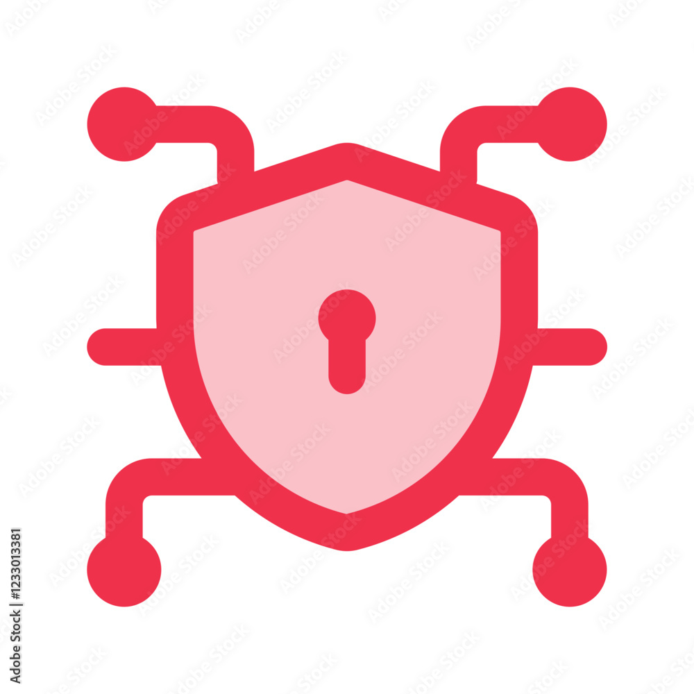 Canvas Prints cyber security outline fill icon