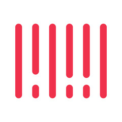 barcode outline fill icon