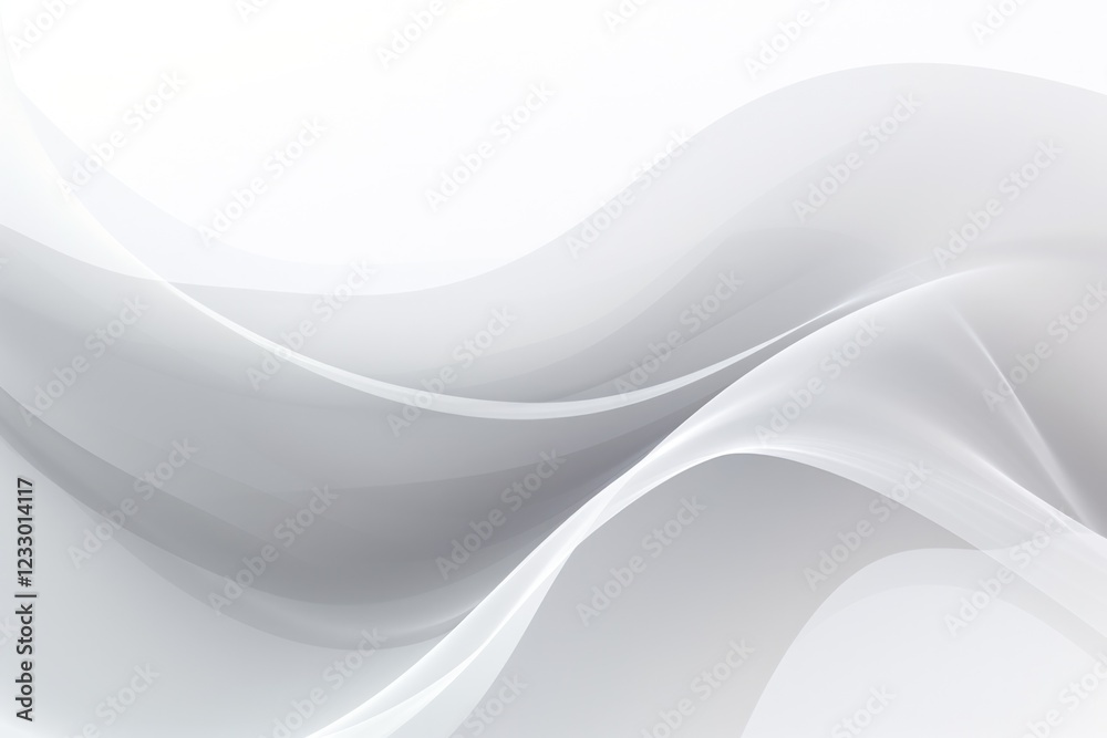 Fototapete modern grey cyber waves. clean and minimalistic light grey design with abstract waves ideal for busi