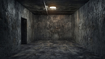 Obraz premium abstract dark industrial basement building architecture with concrete grunge surface 3d render illustration