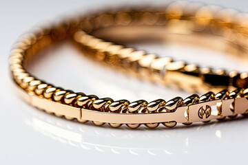 Thin gold bracelet