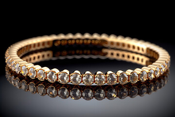 Thin gold bracelet