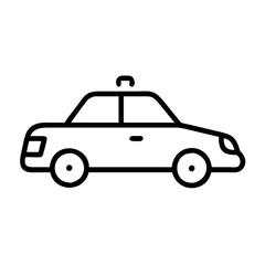 Police Car Icon for Law Enforcement and Security Themes