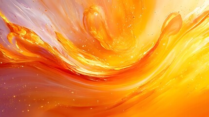 Vibrant Abstract Image of a Citrine Crystal Background with Bold Strokes Symbolizing Creativity and Prosperity