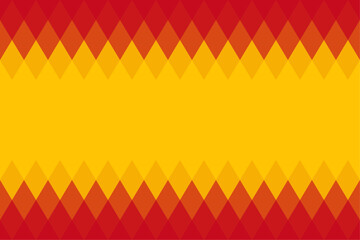 Spanish flag rhombus or diamond shape pattern background vector illustration.
