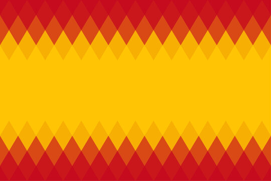 Spanish flag rhombus or diamond shape pattern background vector illustration.