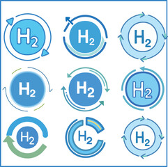 vector set of buttons