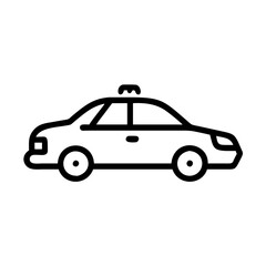 Police Car Icon for Law Enforcement and Security Themes