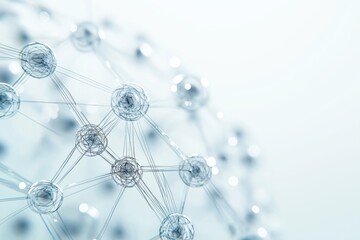 Minimalist abstract digital network structure symbolizing connection, communication, technology, big data, and futuristic global interactions, Generative AI