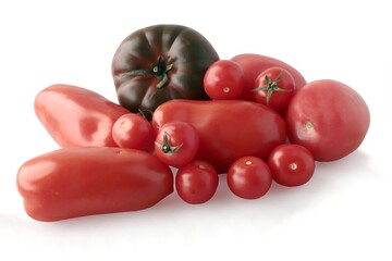 tasty and wholesome colorful tomatoes close up