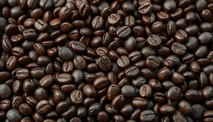 Obraz premium Roasted Coffee Beans Abundant Dark Brown Aroma