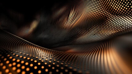 Fototapeta premium Abstract Golden And Black Wavy Pattern Design