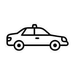 Police Car Icon for Law Enforcement and Security Themes