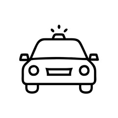 Police Car Icon for Law Enforcement and Security Themes