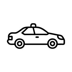 Police Car Icon for Law Enforcement and Security Themes