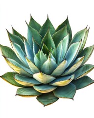 Fototapeta premium Lush Agave Plants in a Tropical Garden Setting: Nature's Isolated Succulents
