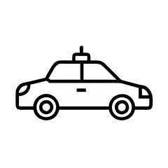 Police Car Icon for Law Enforcement and Security Themes