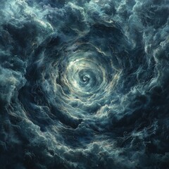 Storm Clouds Swirling in Sky, Eye of Storm, Dramatic Weather