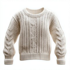 Lightweight knitted sweater with an elegant cut, isolated on a clean white background