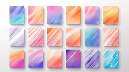 Fototapeta premium Collection of abstract colorful backgrounds with gradient stripes.