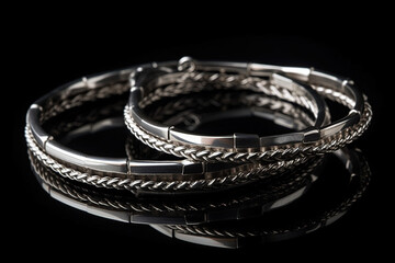 Thin silver bracelet