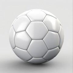 Realistic Soccer Ball 3D Isolated on White. Symbolic Design of Football Icon