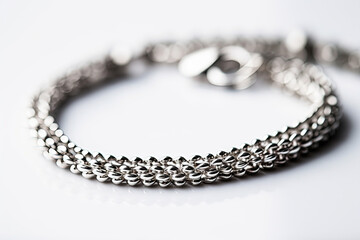 Thin silver bracelet