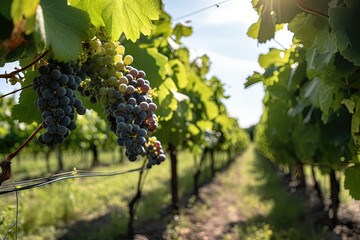 Vineyard full of grapes