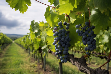 Vineyard full of grapes
