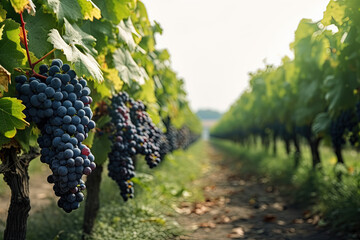 Vineyard full of grapes