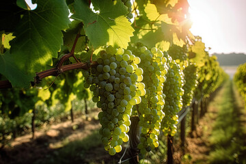 Vineyard full of grapes