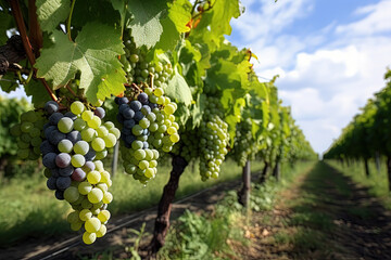 Vineyard full of grapes
