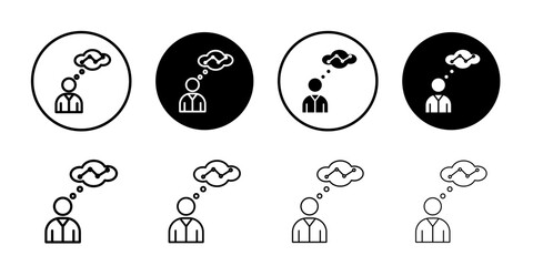 Predict, forecast icon Outline thin set pack series