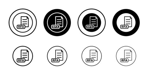 RFA File icon Outline thin set pack series