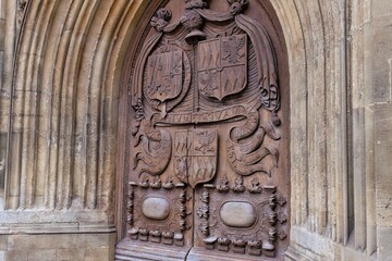 old wooden door in Bath - Somerset - united kingdom