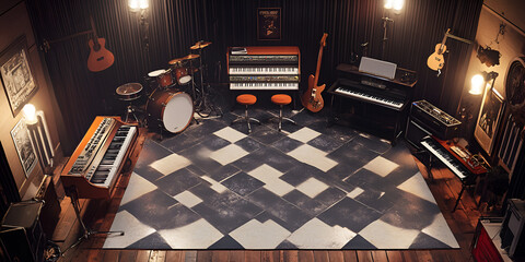 Modular Studio with Interchangeable Furniture and Flexible Design