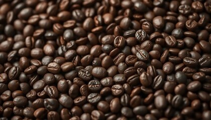 Fototapeta premium Roasted Coffee Beans Close Up Image
